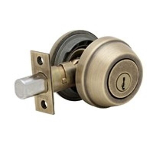 Kwikset Deadbolt, Antique Brass 97809010 Zoro